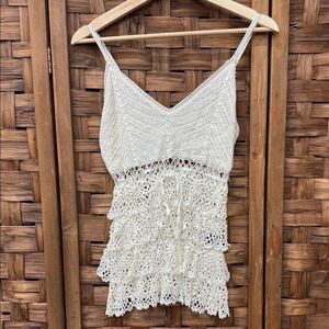New Look Elegant White Crochet Women’s Top